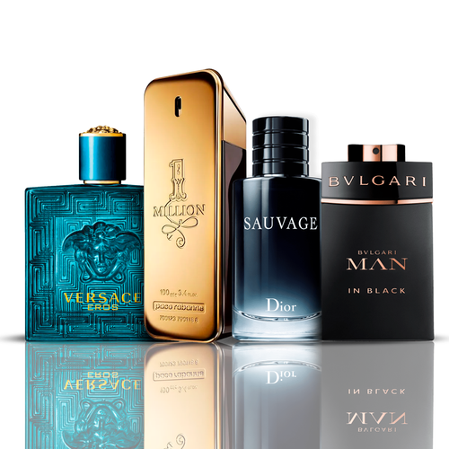 Pachetto 4 Profumi - Eros Versace + One Million Paco Rabanne + Bvlgari Man in Black + Sauvage Dior 100ML