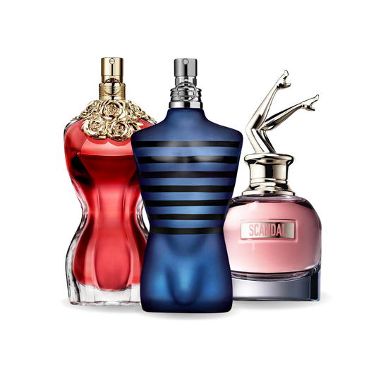 Pacchetto promozionale di 3 profumi: LA BELLE, ULTRA MALE e Gaultier SCANDAL 100ml.